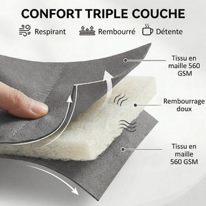 Bain de Soleil en Aluminium, Dossier Réglable 6 Positions avec Roues, Textilène 560g/m² et Rembourrage Intégré, Chaise Longue Anti-Rouille pour Terrasse Piscine Jardin Plage, Gris Foncé