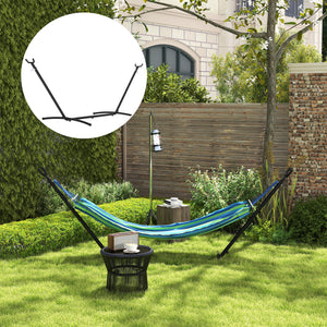 Support Pied de hamac Structure Robuste métal époxy Noir Hauteur réglable 6 Niveaux dim. 2,80L x 1,17l x 1,10H m