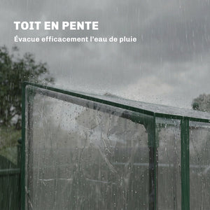 Serre de Jardin avec étagères 3 niveaux, Petite Serre de Balcon en Bâche PVC et Châssis Acier, 2 Portes Enroulables, pour Légumes Plantes Fleurs, 143 x 45 x 151 cm, Transparent