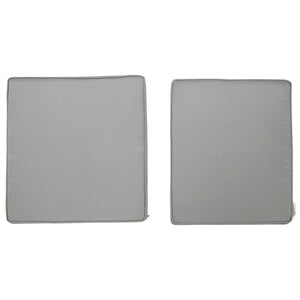 Lot de 2 coussins de chaise coussins d'assise déhoussables grand confort coussins matelassé rembourré mousse tissu polyester gris clair