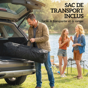 Tonnelle de jardin 4 x 4 m pop up tente pliante réglable en hauteur protection UV30+ tonnelle pliante avec double toit 4 parois en maille 4 sacs de sable sac de transport montage facile gris