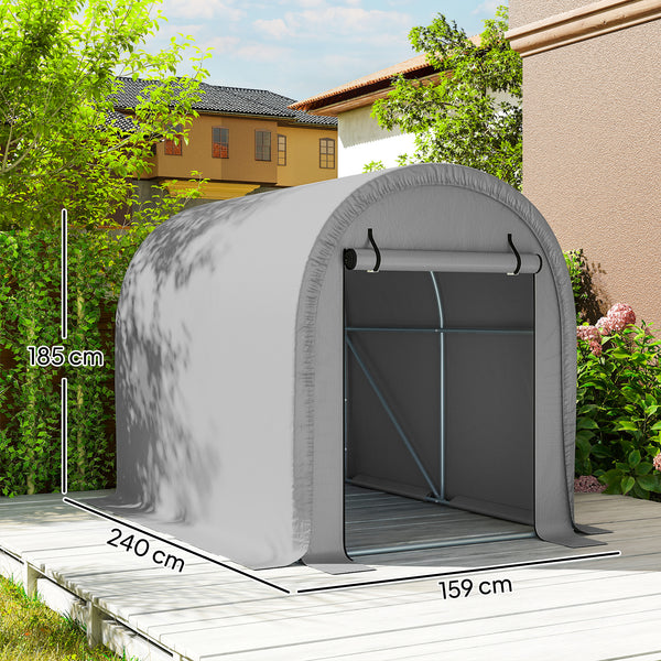 Tente de rangement de Jardin abri extérieur résistant à l'eau pour vélos, outils, porte zippée, cadre acier galvanisé