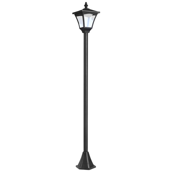Luminaire extérieur lampadaire sur pied solaire lampadaire lanterne classique LED 30 Lm dim. 15L x 15l x 120H cm noir