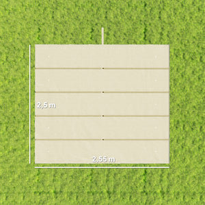 Toile de toit pour pergola tonnelle rétractable de 3 x 3 m - toile uniquement 250 x 255 cm crème