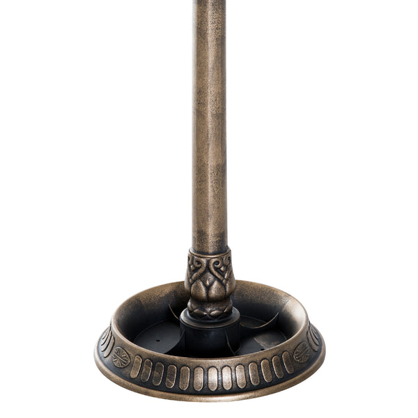 Bain d'oiseaux Abreuvoir pour Oiseaux jardinière 3 en 1 dim. Ø 50 x 113H cm polypropylène bronze antique