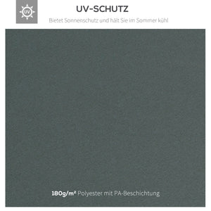 Toit de Rechange pour Pavillon de Jardin en Métal Partyzelt Polyester 3x3m Gris Anthracite