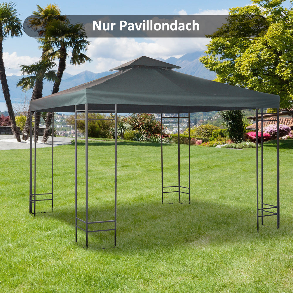 Toit de Rechange pour Pavillon de Jardin en Métal Partyzelt Polyester 3x3m Gris Anthracite