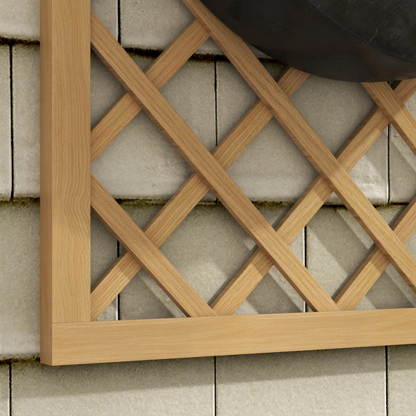 Lot de 2 treillis en bois pour le jardin - panneau arc pour plantes grimpantes - dim. un panneau : 60L x 150H cm