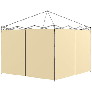 Parois latérales de Rechange Barnum panneaux latérals pour tonnelle 3 x 3 ou 3 x 6 m 2 pièces beige