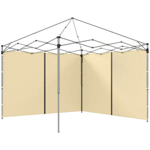 Parois latérales de Rechange Barnum panneaux latérals pour tonnelle 3 x 3 ou 3 x 6 m 2 pièces beige