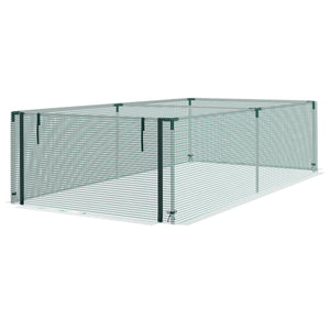 Serre de jardin serre à tomates filet protection porte zippée enroulable HDPE, dim. 125L x 248l x 62,5H cm