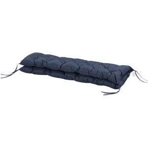 Coussin de banc matelas assise dossier pour banc de jardin coussin balancelle canapé 3 places grand confort 150 x 98 x 8 cm bleu