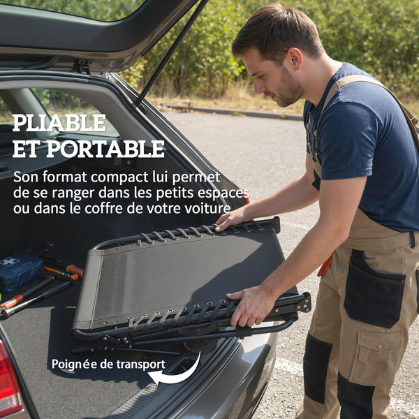 Lot de 2 Bain de Soleil avec Matelas 9cm - Chaise Longue Jardin 200cm Pliable Dossier Réglable 5 Positions, Appui-tête et Poche Latérale - Transat de Jardin pour Terrasse Plage Camping, Gris