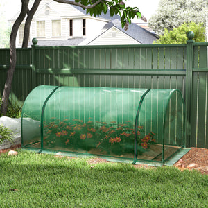 Serre de Jardin mini serre à tomates dim. 2L x 1l x 0,8H m Porte zippée bâche PE Acier Vert
