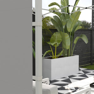 Lot de 2 panneaux latéraux de tente, barnum 295x195 cm, parois latérales de remplacement en tissu pour tonnelle de 6x3m ou 3x3 m, gris