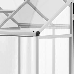 Serre de Jardin 3 x 2 m Aluminium Polycarbonate 5,5 m² Fondation Lucarne Porte loquet