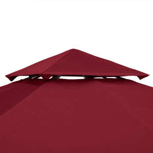 Toit de Remplacement pour pavillon de Jardin Toile de Rechange pour pavillon tonnelle Tente 3 x 3 m Rouge vineux
