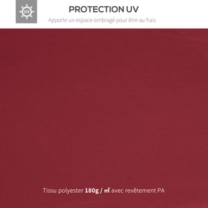 Toit de Remplacement pour pavillon de Jardin Toile de Rechange pour pavillon tonnelle Tente 3 x 3 m Rouge vineux