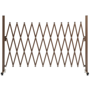 Barrière Extensible rétractable barrière de sécurité 300L x 31l x 104H cm alu métal Chocolat