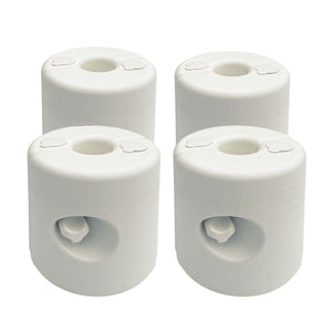 Lot de 4 Pieds de tonnelle pop-up remplis d'eau ou de sable pieds de sol pour pavillon en HDPE avec vis de sécurité, blanc