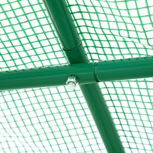 Serre de Jardin Tunnel 5 m² 2,5L x 2l x 2H m Acier renforcé Ø 1,8 cm + PE Haute densité 140 g/m² fenêtres Porte déroulante Vert