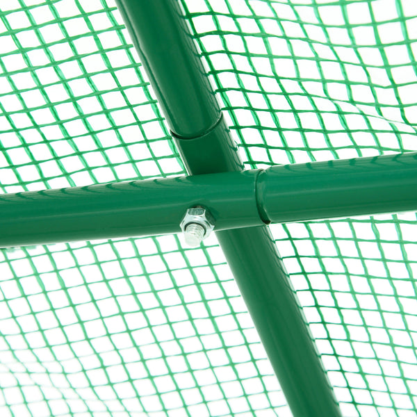 Serre de Jardin Tunnel 5 m² 2,5L x 2l x 2H m Acier renforcé Ø 1,8 cm + PE Haute densité 140 g/m² fenêtres Porte déroulante Vert