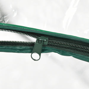Serre de jardin PVC, serre de balcon, bâche renforcée, châssis en acier, porte zippée enroulable, pour légumes plantes, intérieur et extérieur, 180 x 100 x 168 cm, transparent vert
