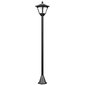 Luminaire extérieur lampadaire sur pied solaire lampadaire lanterne classique LED 30 Lm dim. 15L x 15l x 120H cm noir