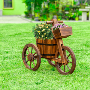 Porte Plante Tricycle - étagère de Pots de Fleurs - jardinière dim. 52L x 31l x 45H cm - Bois de Sapin