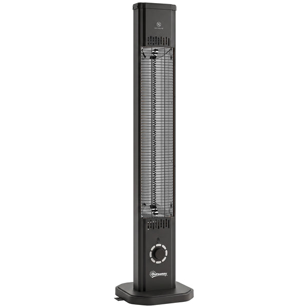 Radiateur Infrarouge sur Pied ou Mural 2000 W, Chauffage Électrique pour Terrasse, Extérieur et Intérieur IP65, Télécommande, 8 Niveaux, Minuterie, Housse, Chauffage Radiant, Anti-Basculement