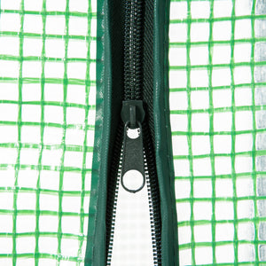 Serre de jardin PE avec étagères 4 niveaux, serre de balcon, bâche renforcée 130 g/m², châssis en acier, porte zippée enroulable, pour légumes plantes fleurs, 80 x 49 x 160 cm, vert