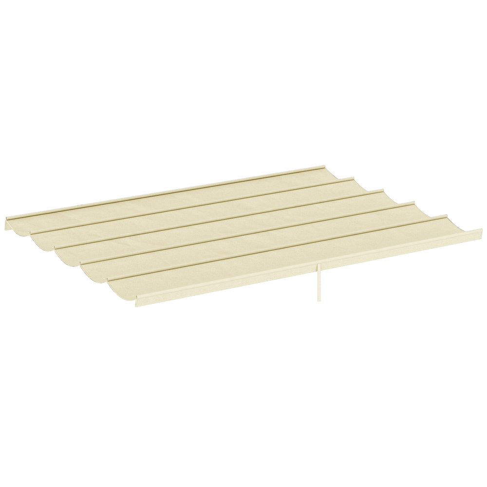 Toile de toit pour pergola tonnelle rétractable de 4 x 3 m - toile uniquement 350 x 260 cm crème