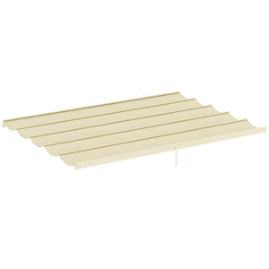 Toile de toit pour pergola tonnelle rétractable de 4 x 3 m - toile uniquement 350 x 260 cm crème