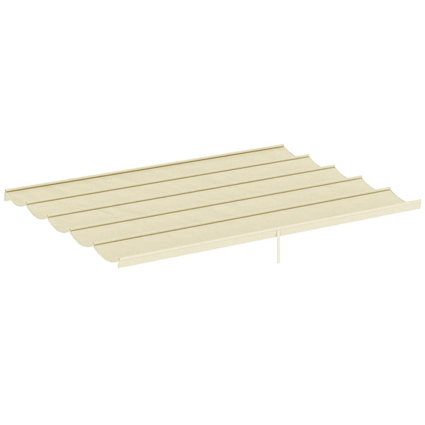 Toile de toit pour pergola tonnelle rétractable de 4 x 3 m - toile uniquement 350 x 260 cm crème