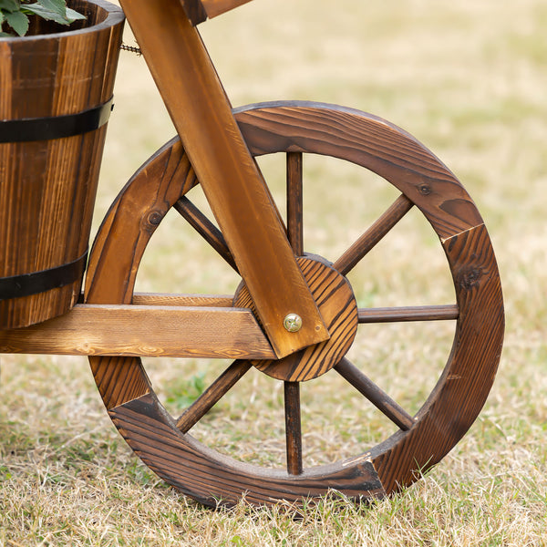 Porte Plante Tricycle - étagère de Pots de Fleurs - jardinière dim. 52L x 31l x 45H cm - Bois de Sapin