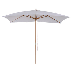 Parasol droit rectangulaire Parasol de jardin grande taille grande taille dim. 3L x 2l x 2,5H m blanc