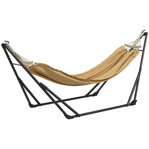 Support avec hamac pliable en acier, support 2 en 1 pour hamac ou chaise suspendue, sac de transport inclus, dim. 263L x 89l x 100H cm