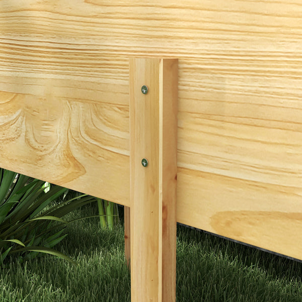 Jardinière sur Pieds Potager surélevé, Inserts d'irrigation + Feutre de Drainage Inclus Bois Sapin pré-huilé, dim. 225L x 55l x 80H cm