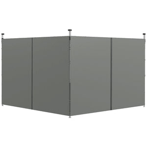 Parois latérales de Rechange Barnum panneaux latérals pour tonnelle 3 x 3 ou 3 x 6 m 2 pièces gris foncé