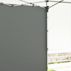 Parois latérales de Rechange Barnum panneaux latérals pour tonnelle 3 x 3 ou 3 x 6 m 2 pièces gris foncé