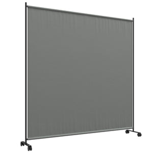 Panneau brise-vue paravent extérieur sur roulettes, brise vue jardin, opaque, autoportant, pour le jardin, terrasse, balcon, 183 x 30 x 181 cm, gris
