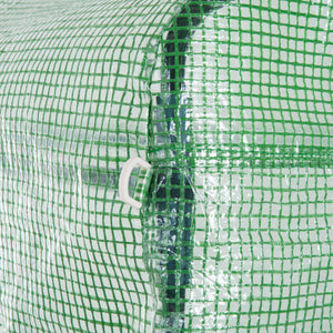 Serre de Jardin Tunnel serre d'hivernage Surface Sol 4,5 m² dim. 3L x 1,5l x 2H m châssis Tubulaire renforcé Porte zippée 2 fenêtres enroulables Vert