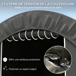 Abri de jardin tente de rangement extérieur abri de vélo garage pour vélo bâche en PE cadre en métal galvanisé dim. 2,4 x 1,8 x 1,9 m gris foncé