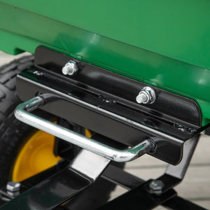 Chariot de Jardin à Main Benne basculante 75° 75L Charge Max. 200 Kg 4 Roues pneumatiques Acier PP Jaune Vert