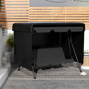 Housse de Protection balancelle de Jardin bâche étanche dim. 2,15L x 1,55l x 1,5H m PE Noir