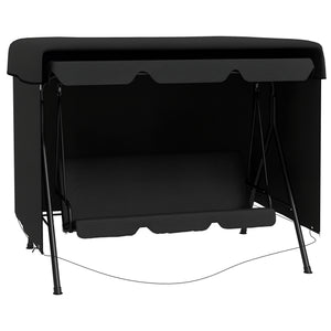 Housse de Protection balancelle de Jardin bâche étanche dim. 2,15L x 1,55l x 1,5H m PE Noir