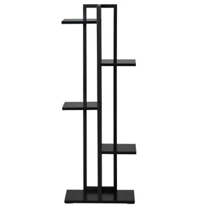 Étagère à fleurs en acier 5 niveaux intérieur et extérieur, support de plantes, étagère à plantes pour jardin, balcon, salon, chambre, 40 x 22 x 113 cm, noir