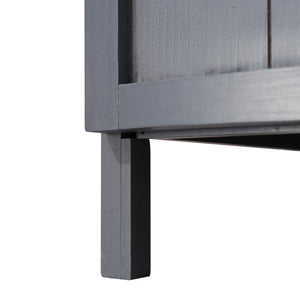 Armoire de rangement de jardin sur pied, table de rempotage 2 en 1 double porte, étagère, plateau métal galvanisé - gris