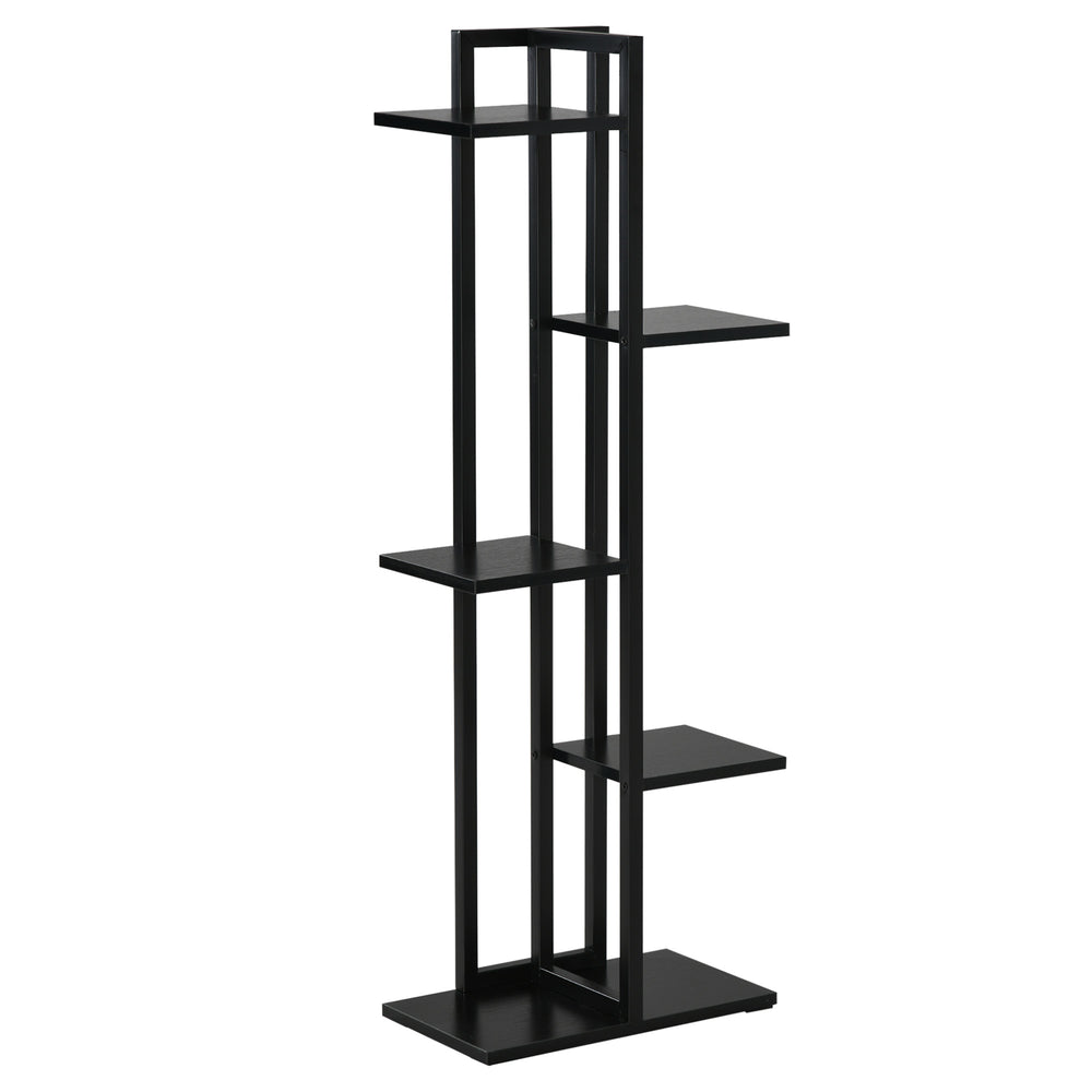 Étagère à fleurs en acier 5 niveaux intérieur et extérieur, support de plantes, étagère à plantes pour jardin, balcon, salon, chambre, 40 x 22 x 113 cm, noir