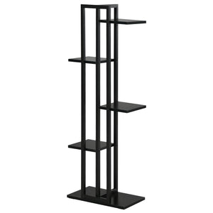 Étagère à fleurs en acier 5 niveaux intérieur et extérieur, support de plantes, étagère à plantes pour jardin, balcon, salon, chambre, 40 x 22 x 113 cm, noir